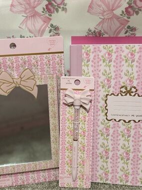 LoveShackFancy Pink Bow Back to School office set NWT